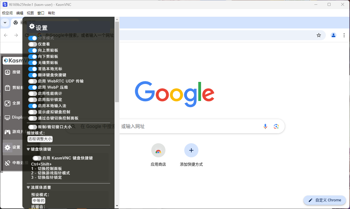 VNC设置项